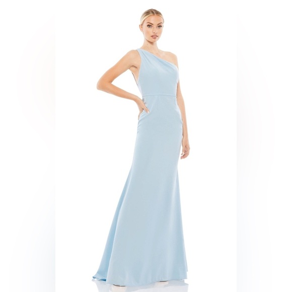 One-Shoulder Straight Maxi Dress by Mac Duggal NWT Style 26266 - Picture 1 of 7